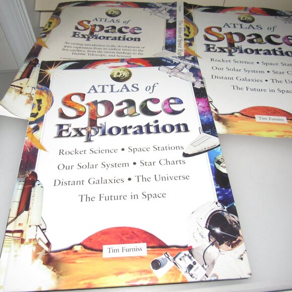 Atlas of Space Exploration by Tim Furniss Hardcover Illustrated Astronomy Book - Picture 5 of 7